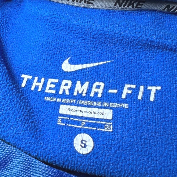 Nike Mens Size Small Therma-FIT Hoodie Blue Gray Pullover Swoosh Athletic Active - Picture 4 of 15